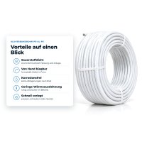 ROTHLER Mehrschichtverbundrohr 16x2 für Fußbodenheizung – Aluverbundrohr PE-AL-PE, 100 m Rolle
