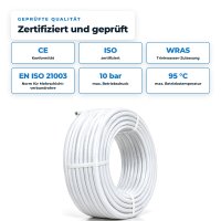 ROTHLER Mehrschichtverbundrohr 16x2 für Fußbodenheizung – Aluverbundrohr PE-AL-PE, 100 m Rolle