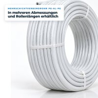 ROTHLER Mehrschichtverbundrohr 16x2 für Fußbodenheizung – Aluverbundrohr PE-AL-PE, 100 m Rolle